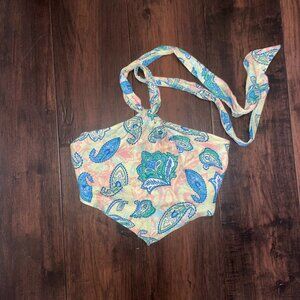 Paisley Cropped Tie Top